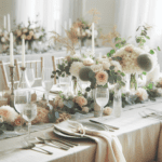 Tworzenie dekoracji stołowych na wesele.